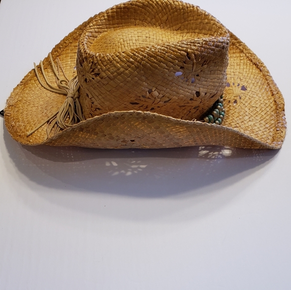 Women's Straw Cowboy Hat - Picture 2 of 4
